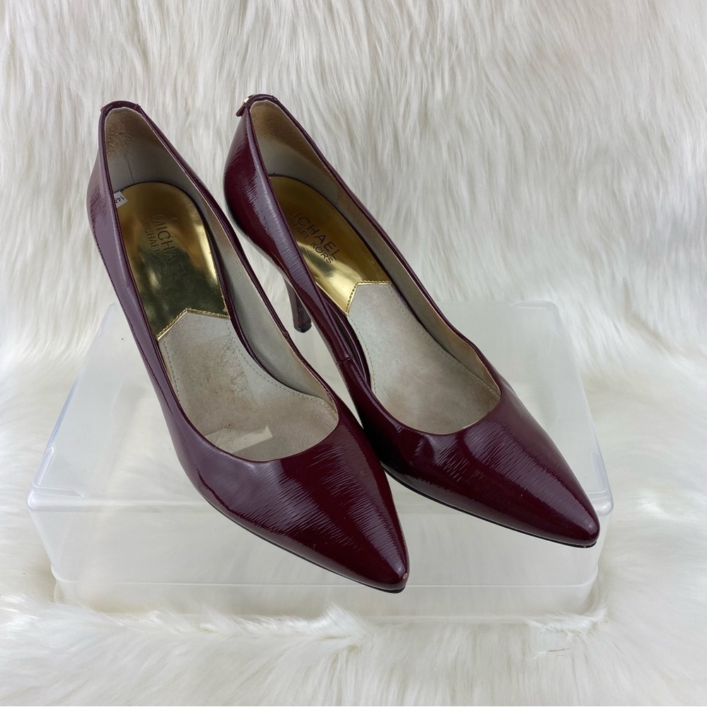 MICHAEL-Michael Kors ESPADRILLES BURGUNDY COLOR CLOSE TOE HEELS SIZE 8.5